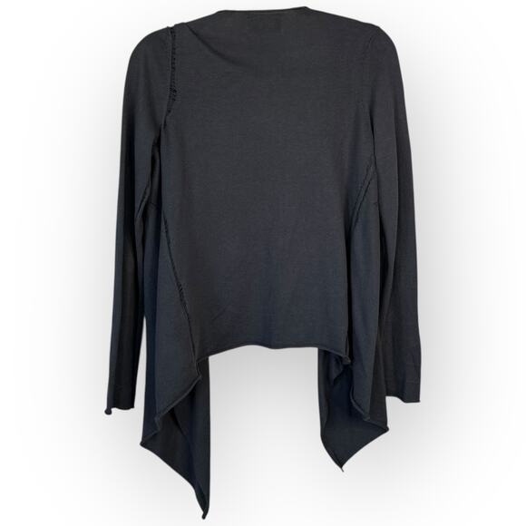 ZADIG & VOLTAIRE Daphnee Cashmere Blend Cardigan Size Small Gray Distressed - Picture 2 of 10